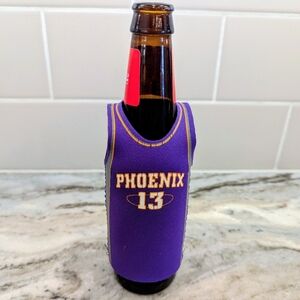 Collectible Vintage Phoenix Suns Steve Nash #13 Purple Bottle Koozie NBA
